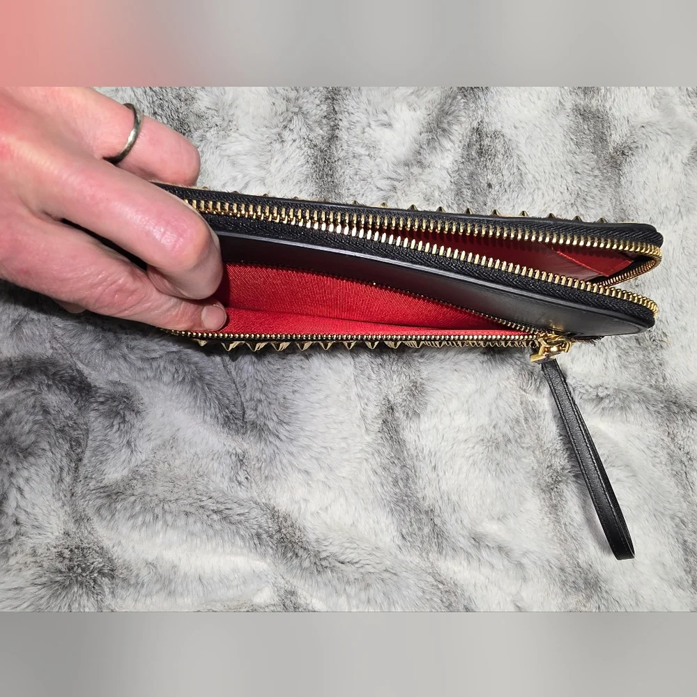 Rare Find-Christian Louboutin Leopard Pony Hair Cris Spiked Clutch/iPad Case COA